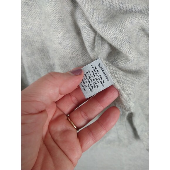 Claudia Nichole 100% Cashmere Open Front Cardigan Size Medium Gray Soft Longline - Picture 5 of 7